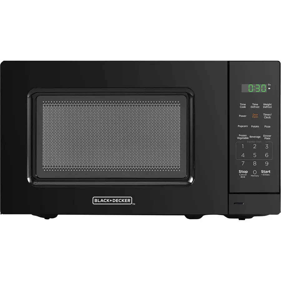 0.7 Cu. Ft. Compact Microwave Oven, 700W, 11 Power Levels, 6 Presets, Child Safety Lock, LED Display, Push-Button Door, Removable 10" Turntable, for Small Kitchen, Dorm & Apartment