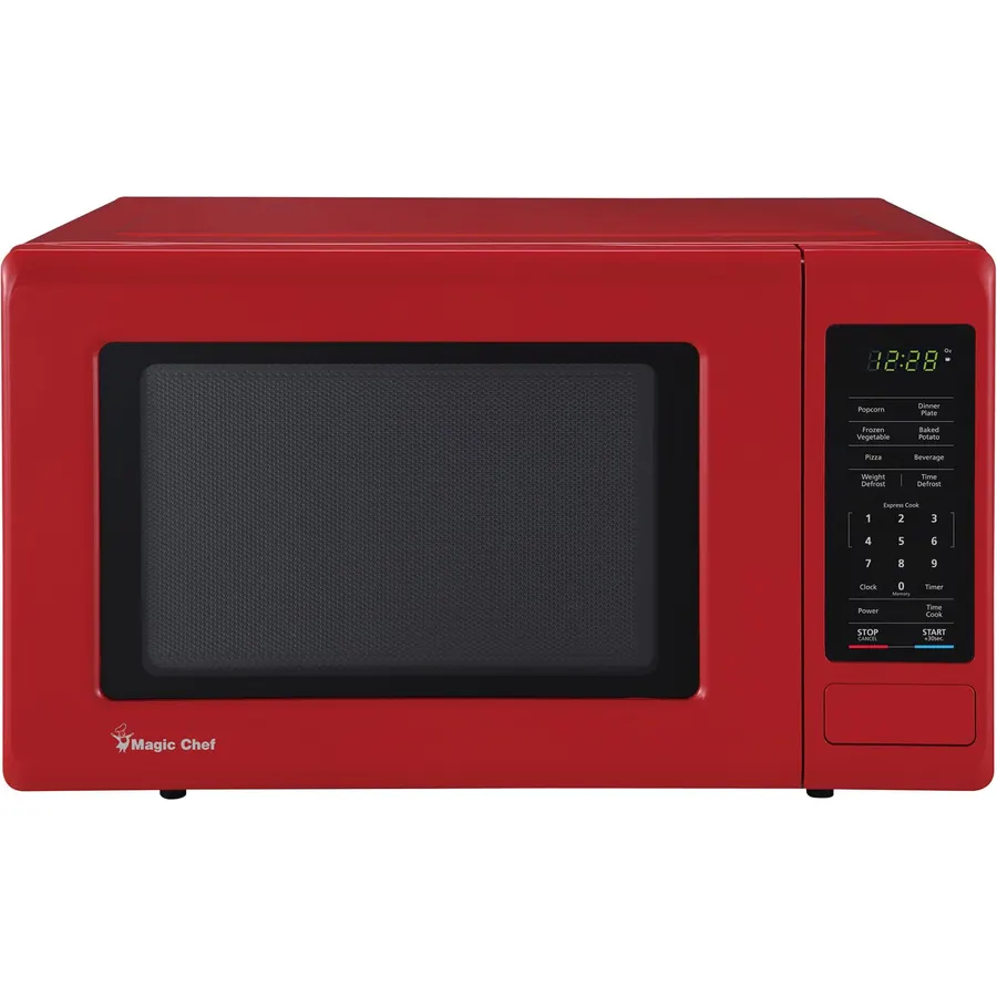 0.9 in. 900-Watt Countertop Microwave in Red