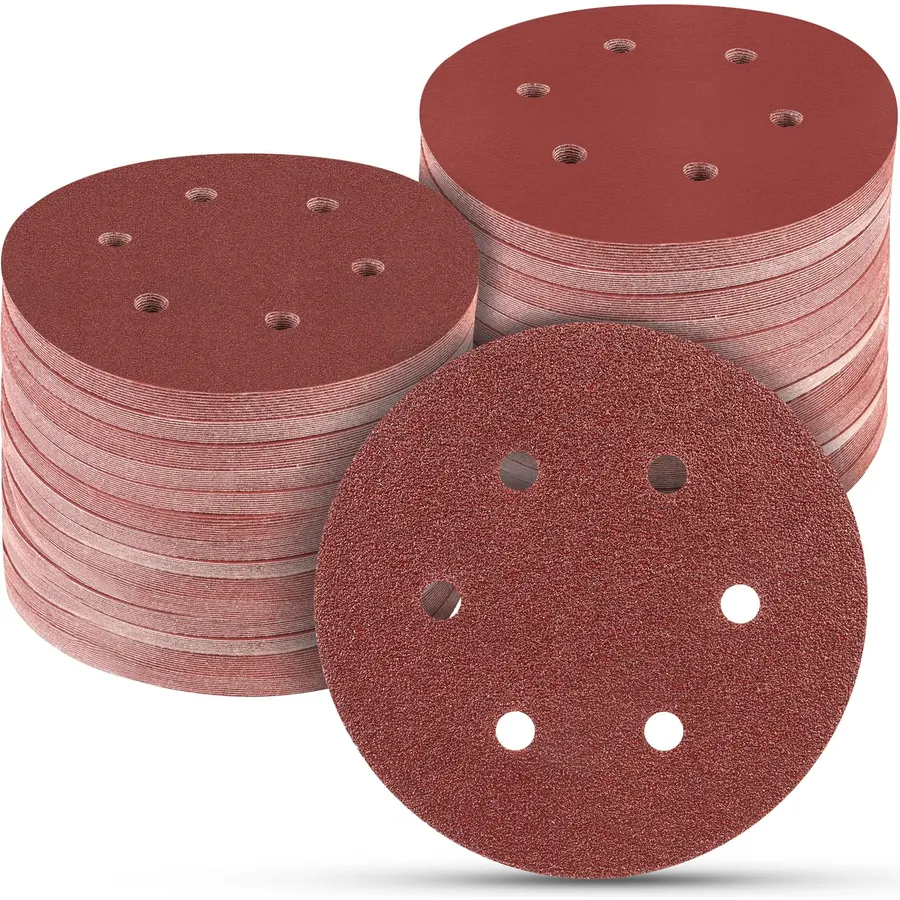 100 PCS 6 Inch Sanding Discs Random Orbital Sander Sandpaper
