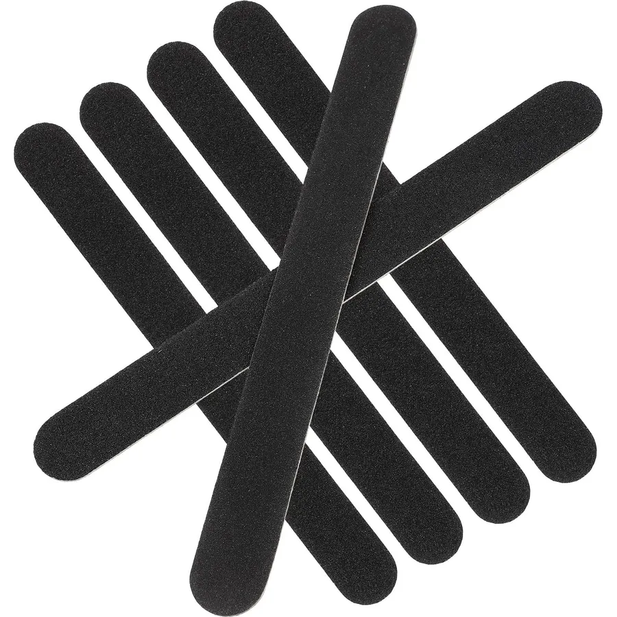 100pcs Small Double Sided Nail Files Emery Board Buffing Tools Black