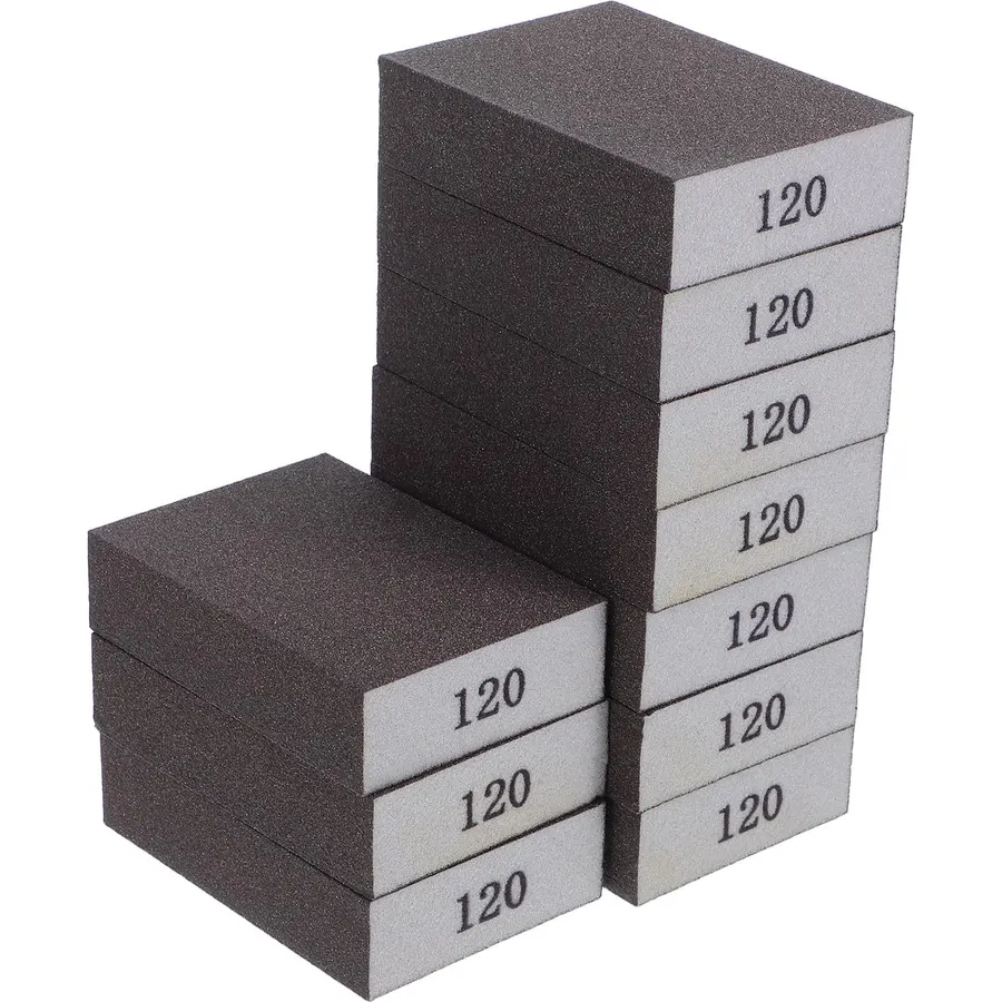 10pcs Grit Double Sided Sanding Sponge Blocks, Flexible