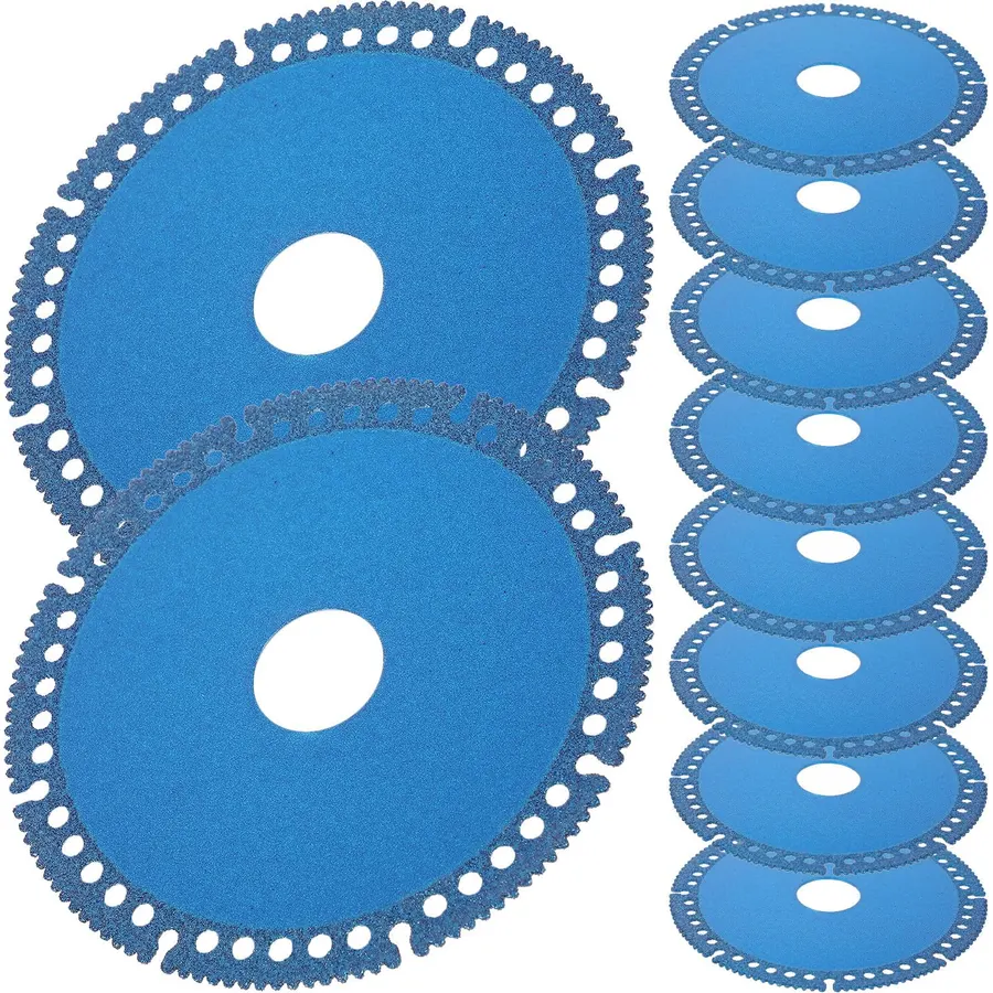 10pcs Metal Cutting Disc for Angle Grinders, Dry Cutting Wheel, Blue
