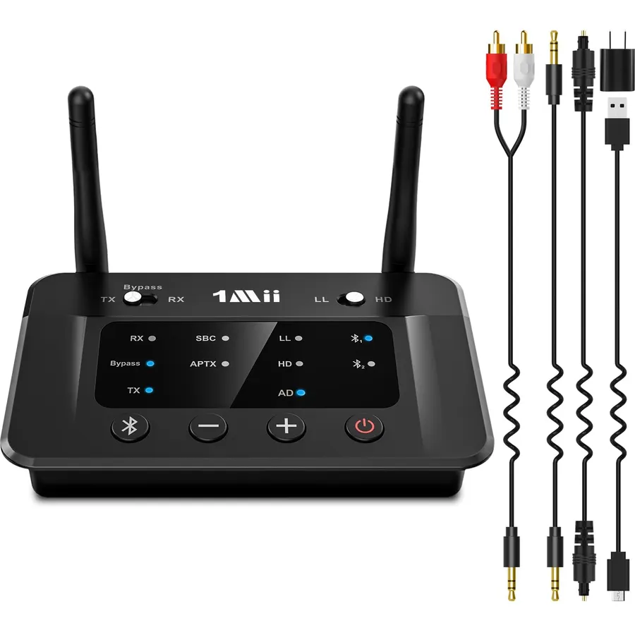 1Mii B03 Bluetooth 5.3 Transmitter Receiver for TV Home Stereo