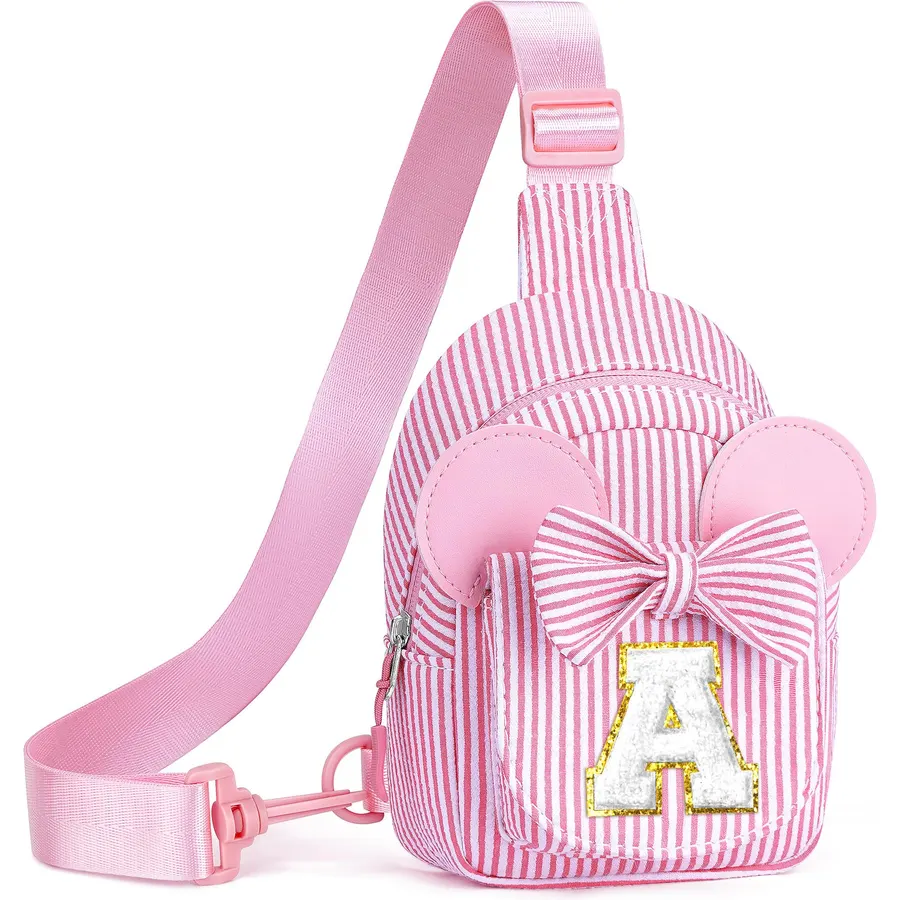 2 3 4 5 6 Year Old Girl Birthday Gift for Girls Sling Bag, Pink A