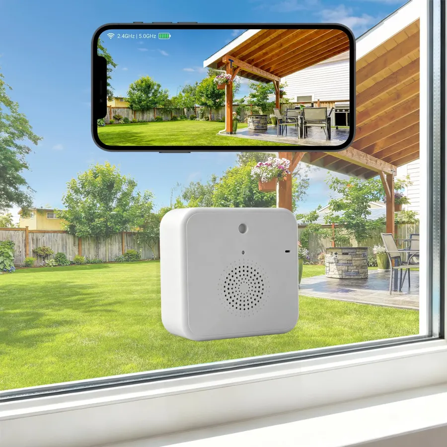 2.5K Wireless Window Camera with 45-Day Battery, 2.4/5G WiFi, 6s Pre-Roll