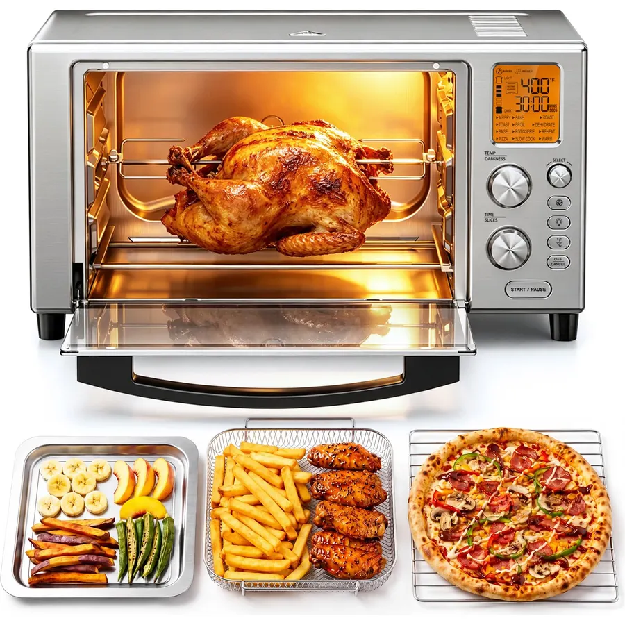 23 QT Air Fryer Toaster Oven, 12-in-1 Convection Oven Countertop Non Toxic