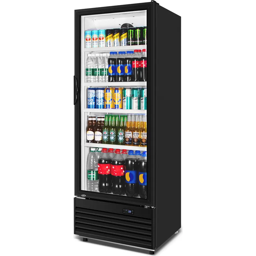 24.5" 15 Cu. Ft. Commercial Beverage Refrigerator, Glass Door