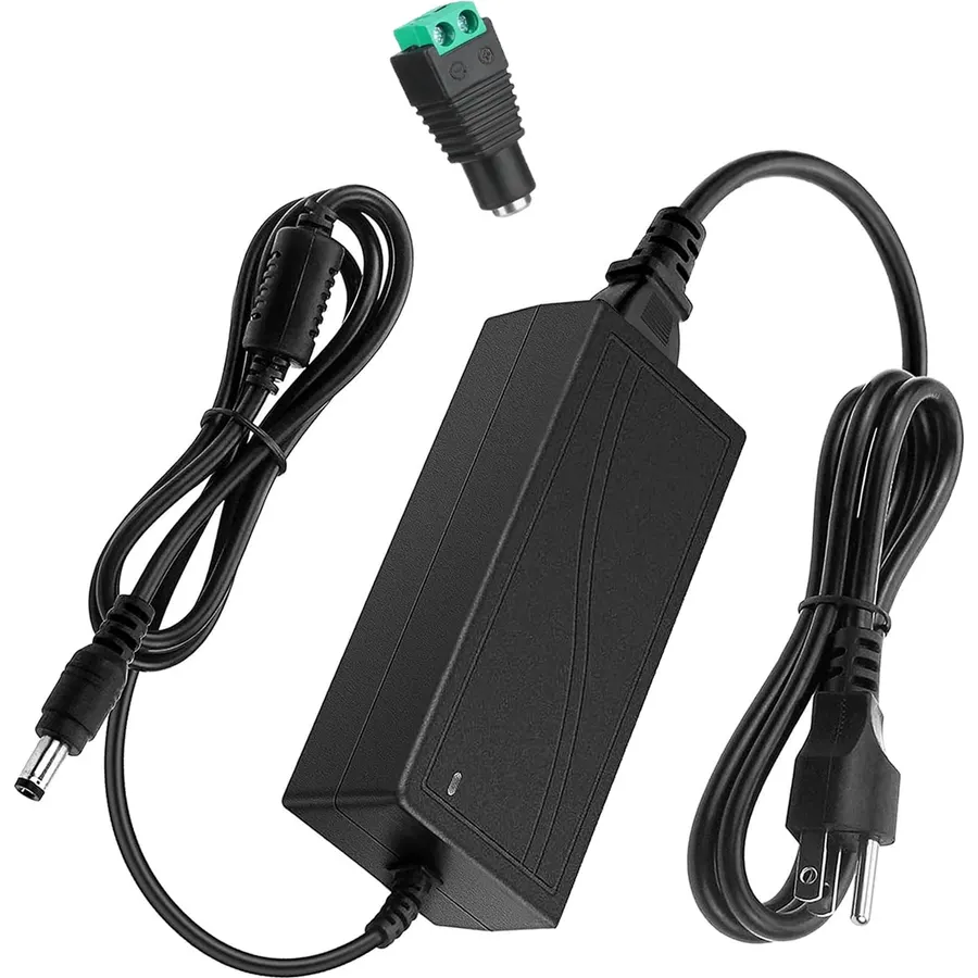 24V Power Supply, 24 Volt 6 Amp AC DC Adapter 100V-240V AC to 24V DC Power Supply with LED Terminal Connector, 5A 4A 3A 2A 1A DC Adapter with 5.5x2.1mm Jack