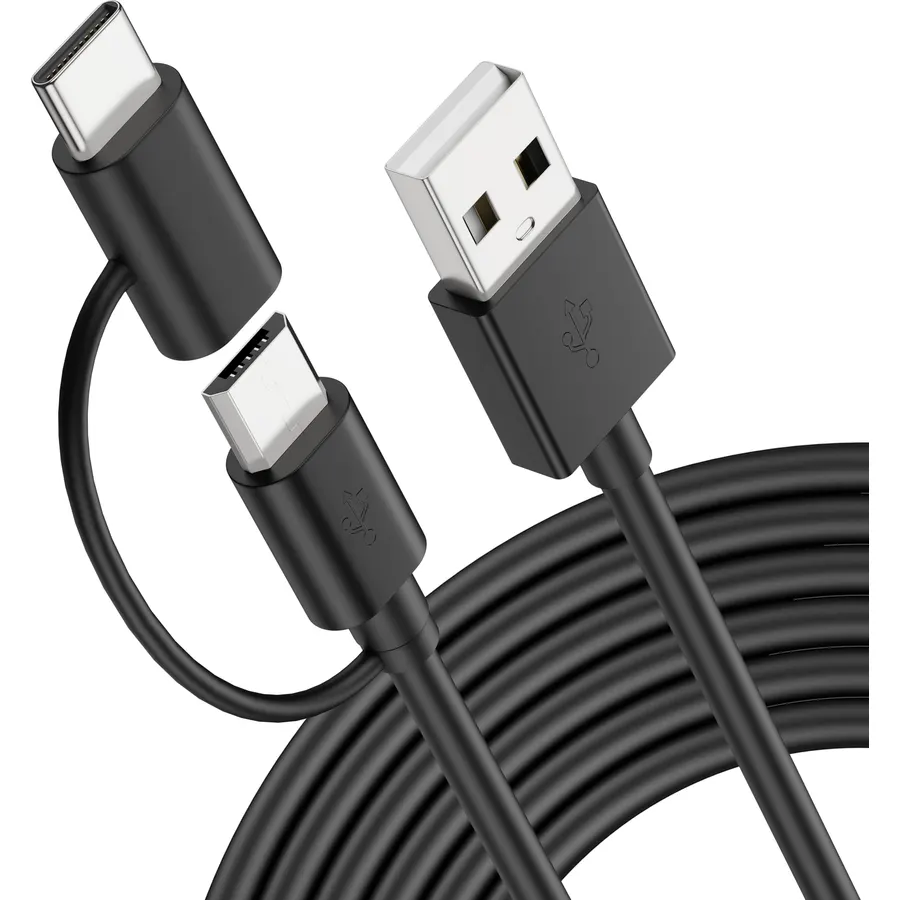 2in1 Micro to USB C Tablet Charger Cable Replacement for Amazon Kindle Fire