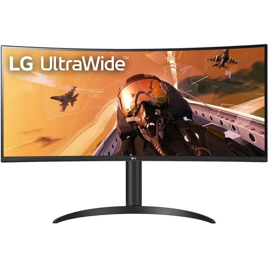 LG 34WN80C-B UltraWide Monitor 34” 21:9 Curved WQHD (3440 x 1440) IPS Display, USB Type-C (60W PD), sRGB 99% Color Gamut, 3-Side Virtually Borderless Design, Tilt/Height Adjustable Stand - Black