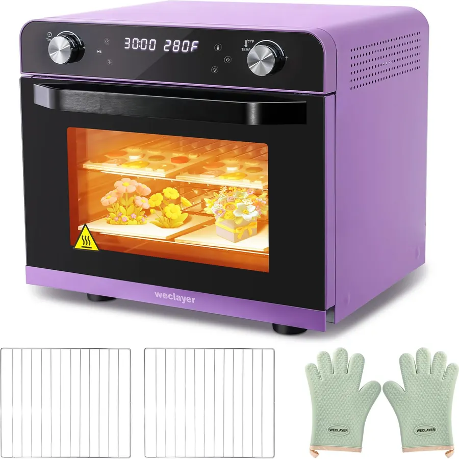 12L Polymer Clay Oven with Fast Preheat,Precise Temperature and Time,13QT/12L 120V 1200W Large Capacity Electric Oven for bake Clay,Polymer Clay Tools,Includes Tray,Wire Rack,Thickened Gloves