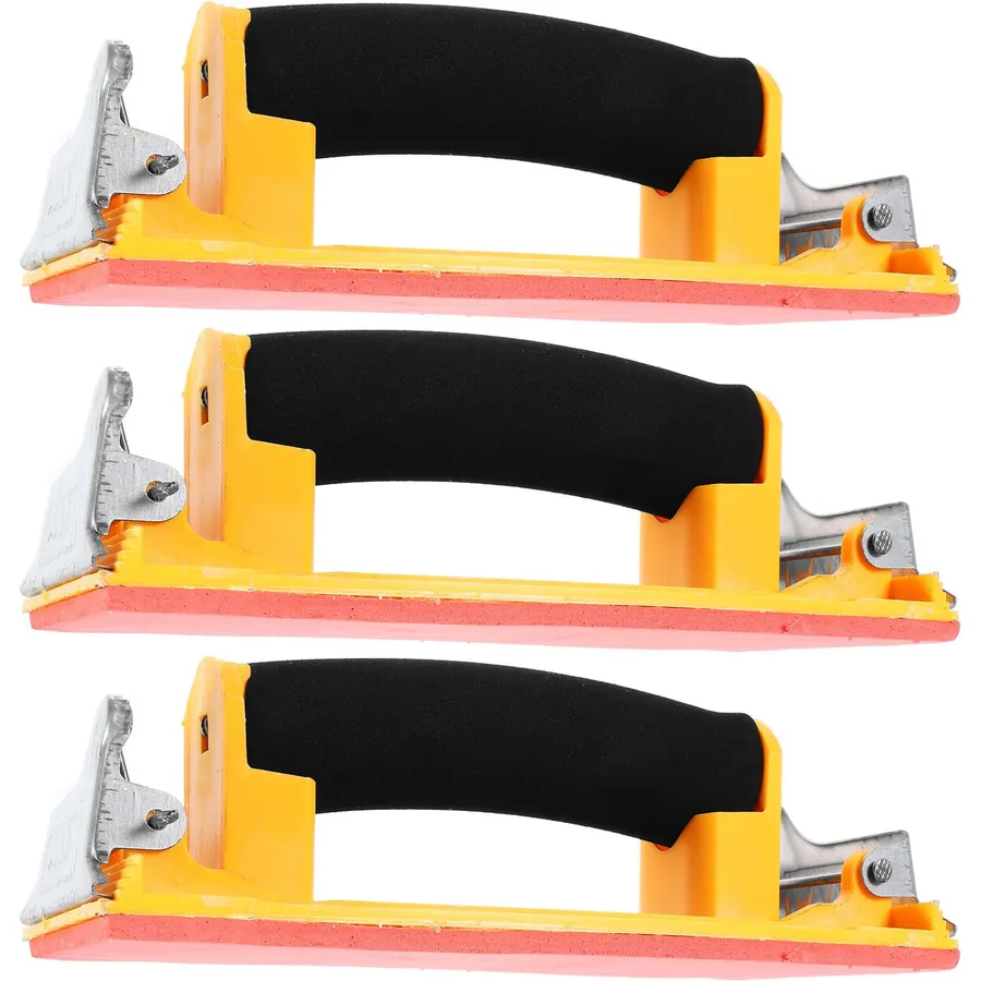 3pcs Hand Sander Sanding Block with Sponge Handle