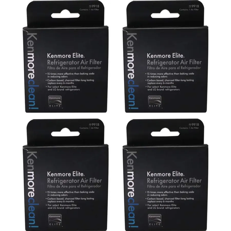 4 Pack Kenmore Elite 469918 Refrigerator Air Filter (4)