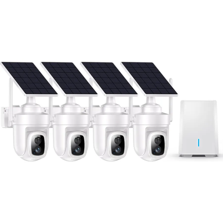 4K Solar Security Cameras Wireless Outdoor with Local Storage Base