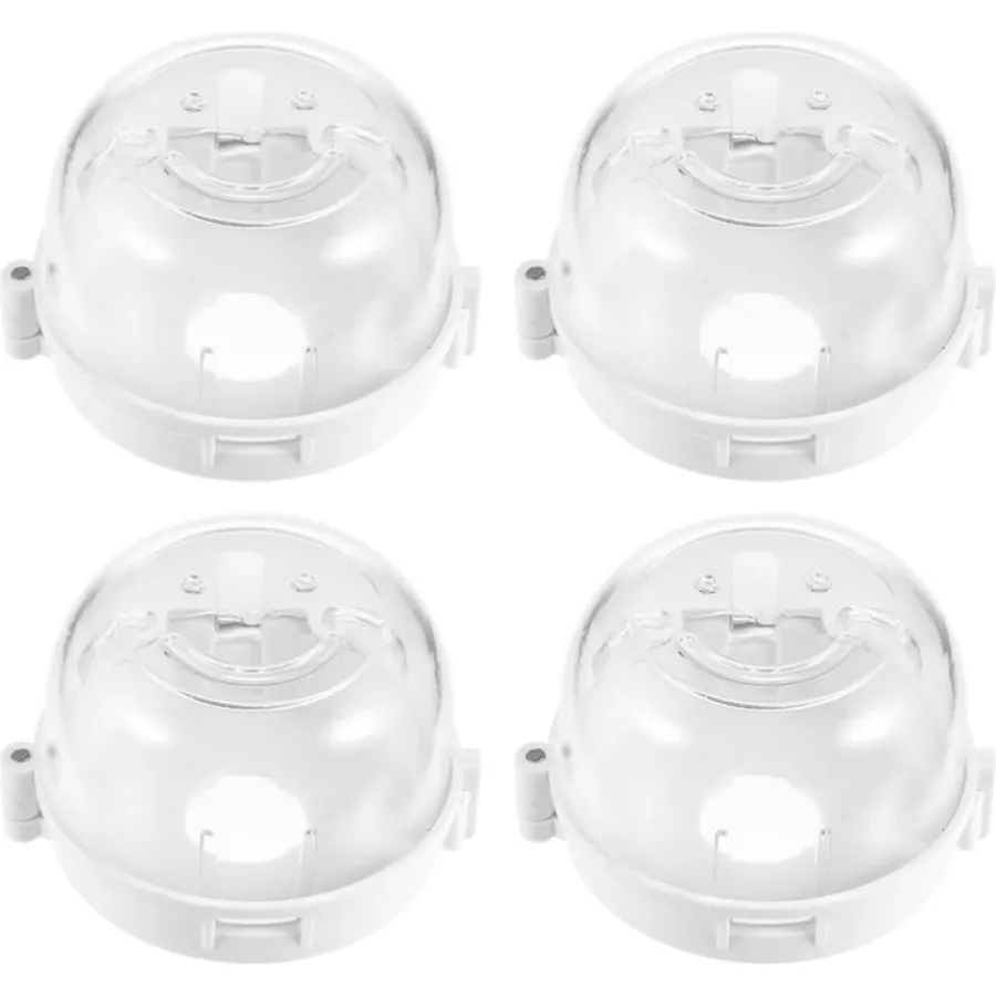4pcs Plastic Gas Stove Knob Covers Safety Guard for Kitchen Cooking