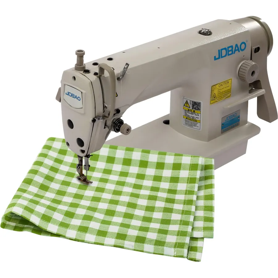 550W White Industrial Sewing Machine, 110V Iron Upholstery Sewing Machine Commercial Sew Machine for Vinyl, Upholstery, Synthetic Materials for Materials -Only Excluding Motor (No Table)