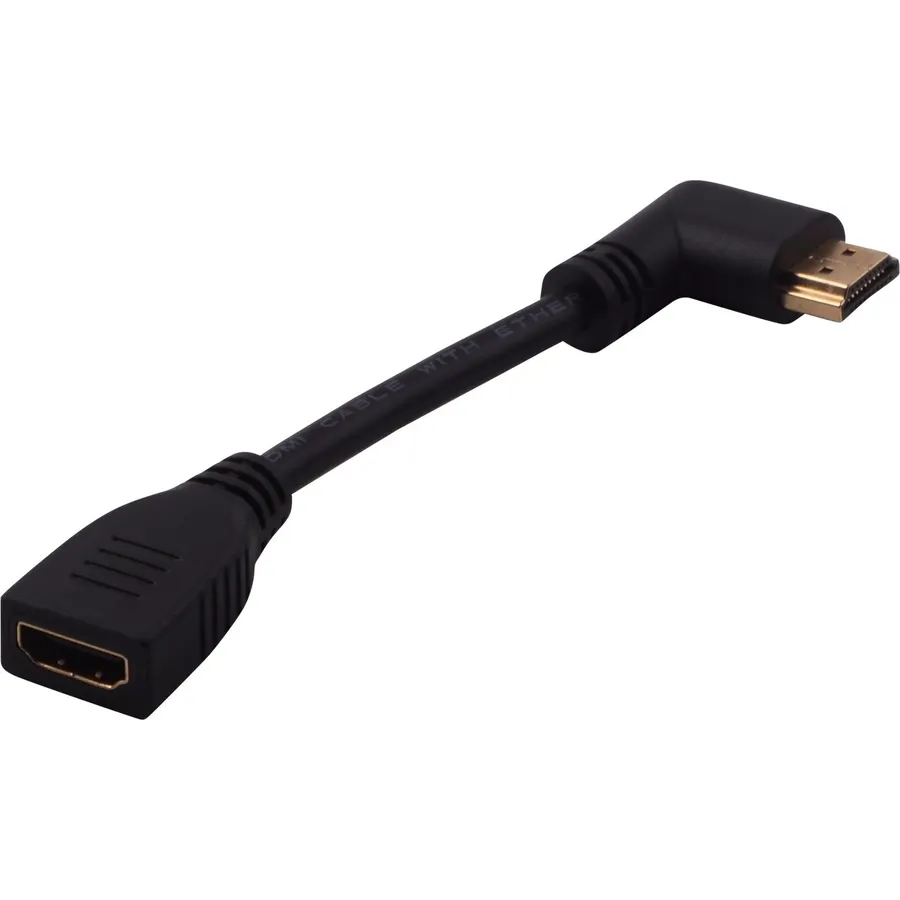 6 inches HDMI Male to HDMI Female Port Saver Adapter 90 Degree Right Angle Support 4K 1080P 3D for Roku Stick TV Box HDTV Laptop