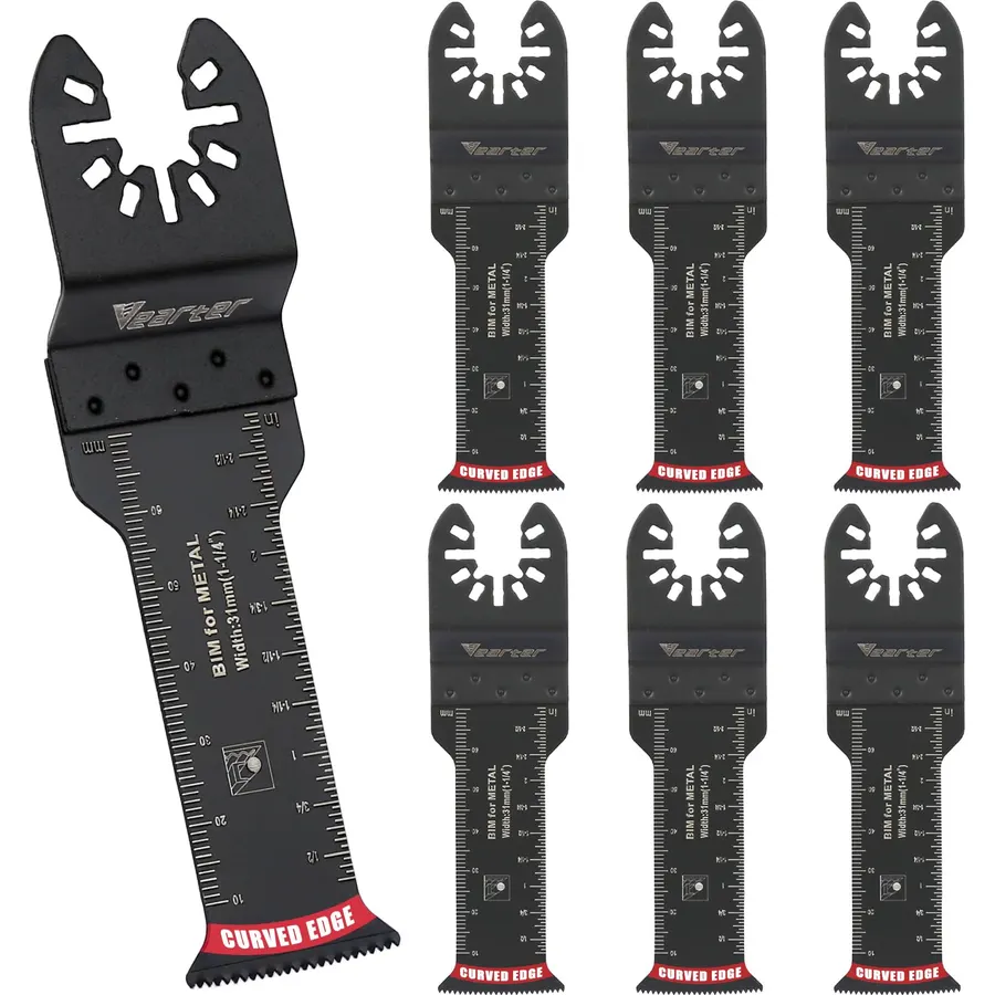 7PCS 1-1/4'' Bi-Metal Oscillating Saw Blade, Extra Long for Metal