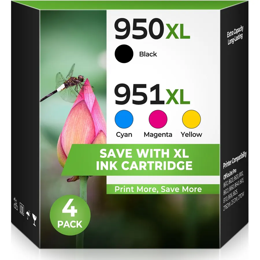 950XL 951XL Ink Cartridges Office Jet Pro 8600 8610 8620 8630 Compatible for HP 950XL 951XL Ink Cartridges Combo Pack Compatible for Office Jet Pro 8600 8660 8640 8615 8110 276DW 251DW 271DW Printer