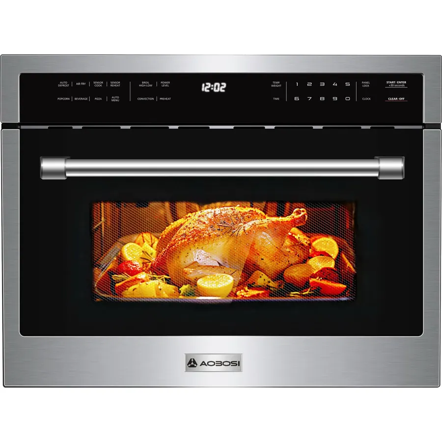 AAOBOSI 24 Inch Built-in Microwave Convection Oven,1.6Cu.Ft Air Fryer Combo