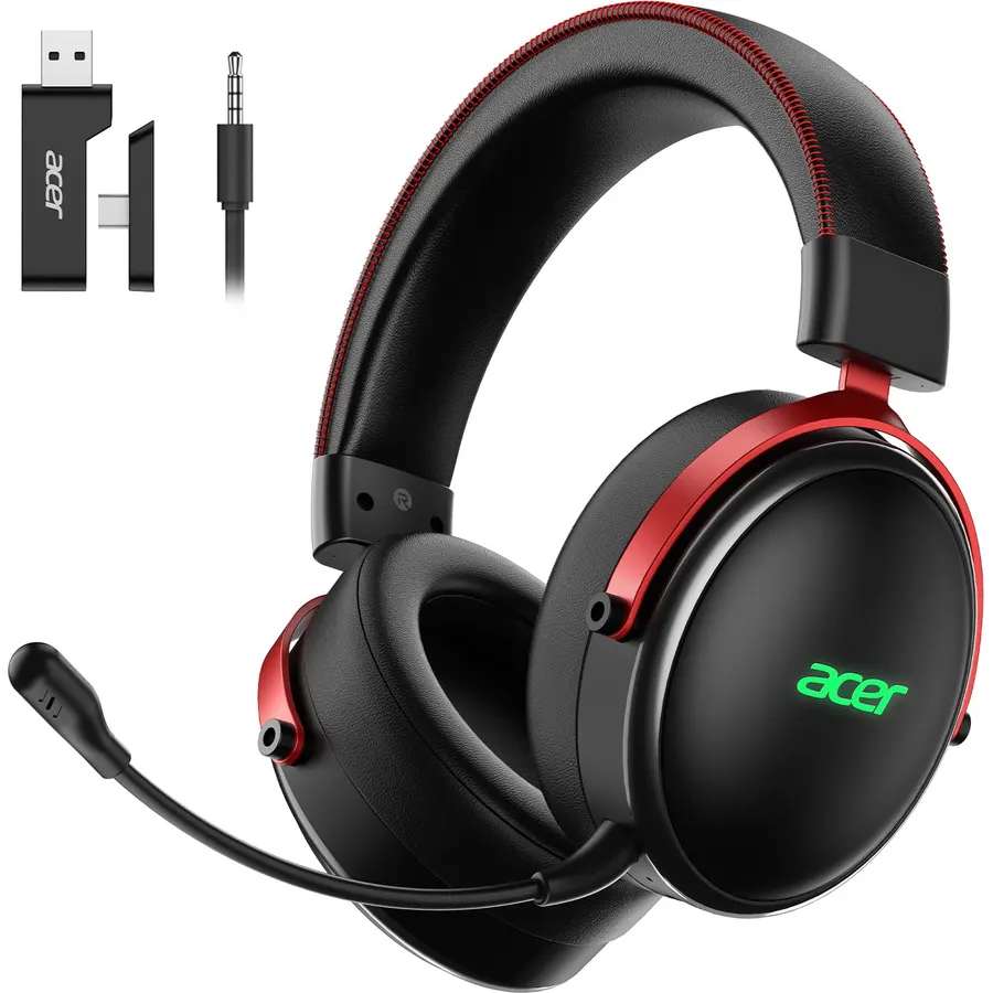 Vakedy Wireless Gaming Headset with Mic for PS5 PS4 PC Switch, 50H Battery