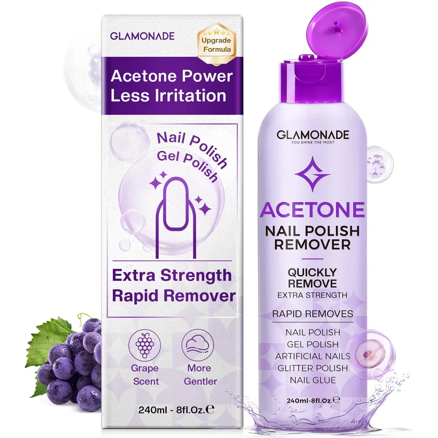 Acetone Nail Polish Remover Strong Polish Gel Removal 8oz