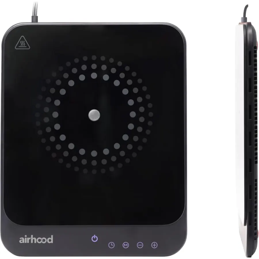 AirHood Ultra-Slim Induction Cooktop, Portable Countertop Hot Plate Burner