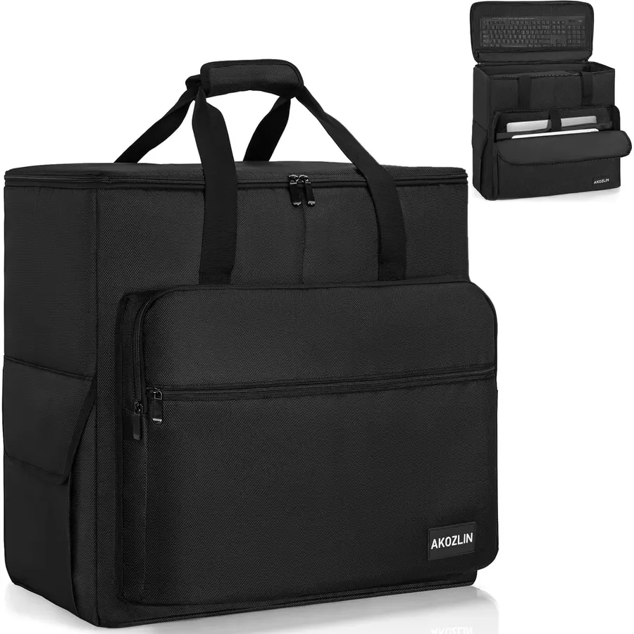 AKOZLIN Padded PC Travel Case, PC Carrying Case for ATX Mid-Tower Desktop