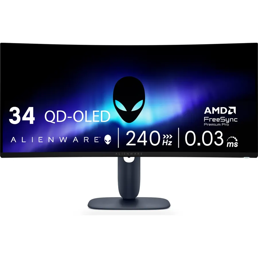Alienware 34 240Hz QD-OLED Curved Gaming Monitor AW3425DW, 34.2-inch WQHD (3440 x 1440) 0.03ms