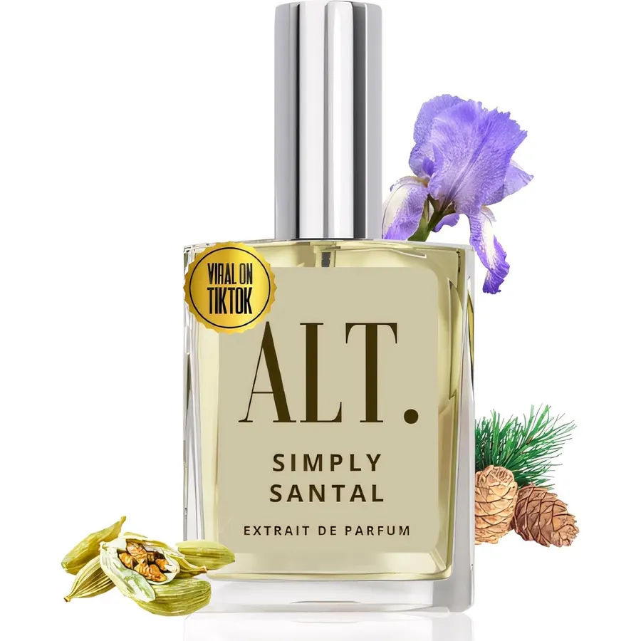 ALT. FRAGRANCES Simply Santal - Inspired by Sant. 33 Perfume, Unisex Perfume, Extrait de Parfum, Long Lasting Fragrance, Sandalwood Leather Scent, 60ml