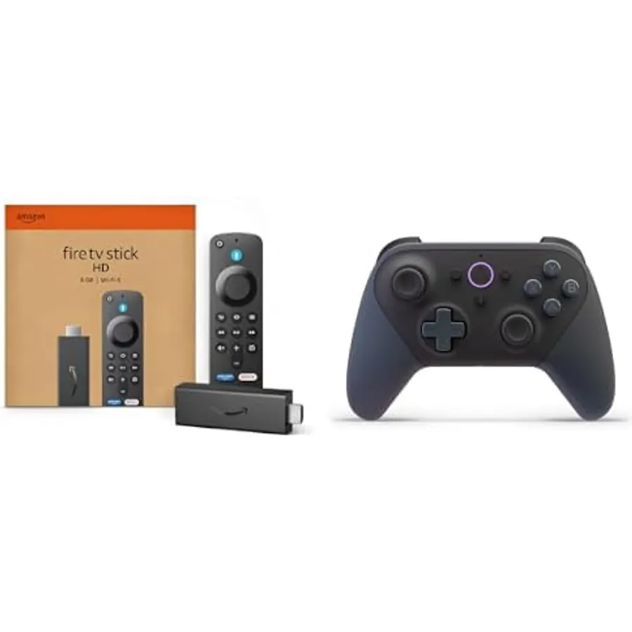 Amazon Fire TV Stick HD with Alexa Voice Remote & Official Luna Wireless Controller Bundle