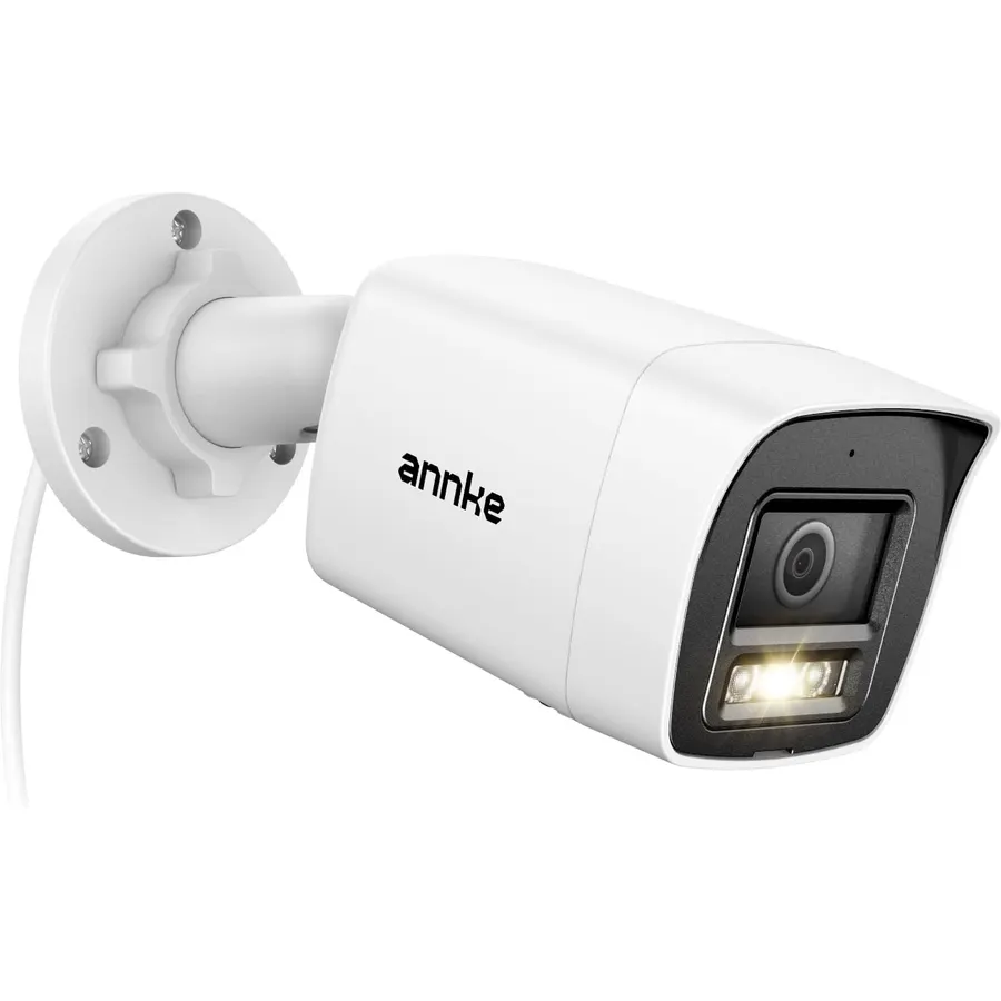 ANNKE 4K/8MP Bullet PoE Security Camera Outdoor, Smart Dual Light, White