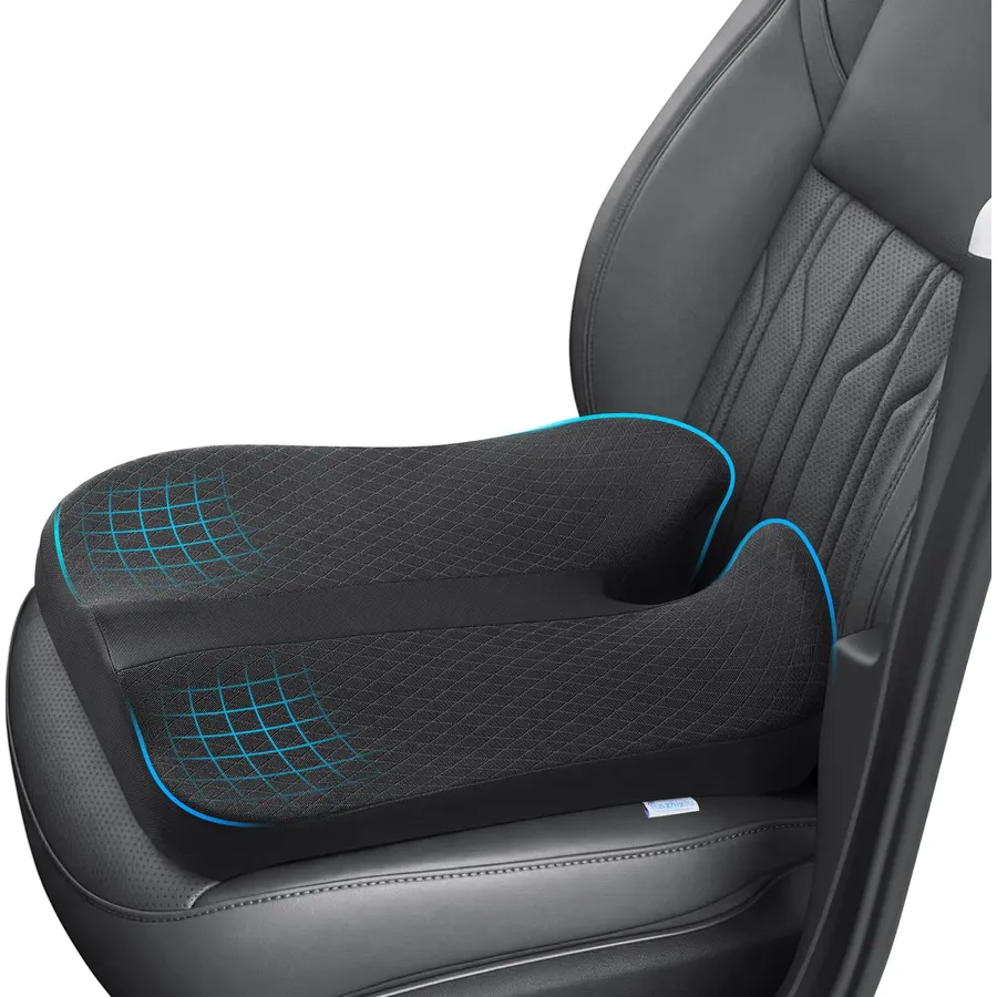 anzhixiu Elevated Car Seat Cushion for Improved View- Black