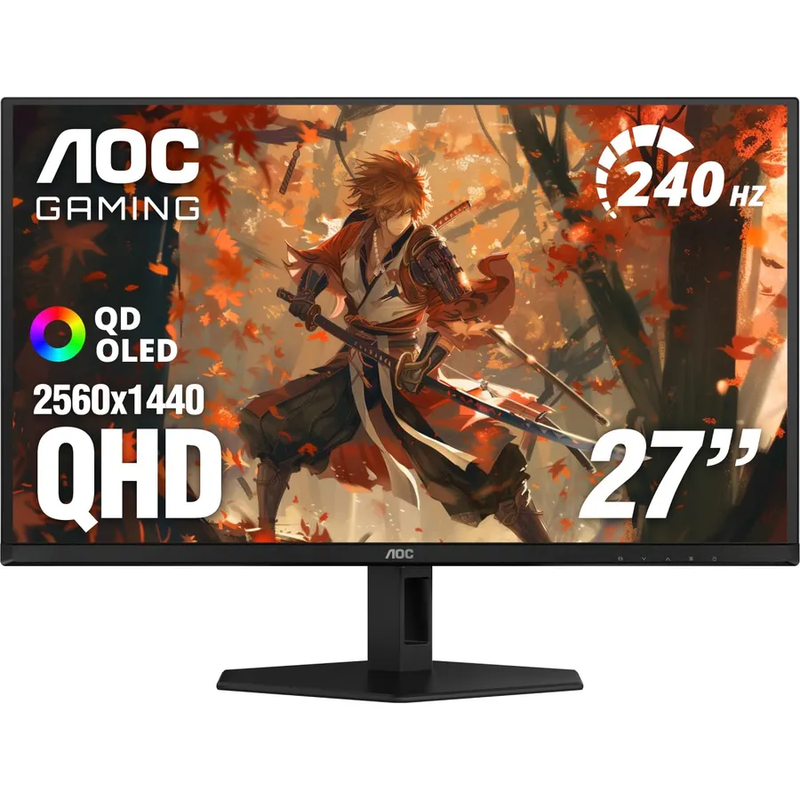AOC 27-inch Gaming Monitor QHD 240Hz QD OLED NVIDIA G-SYNC Compatible Q27GAZD