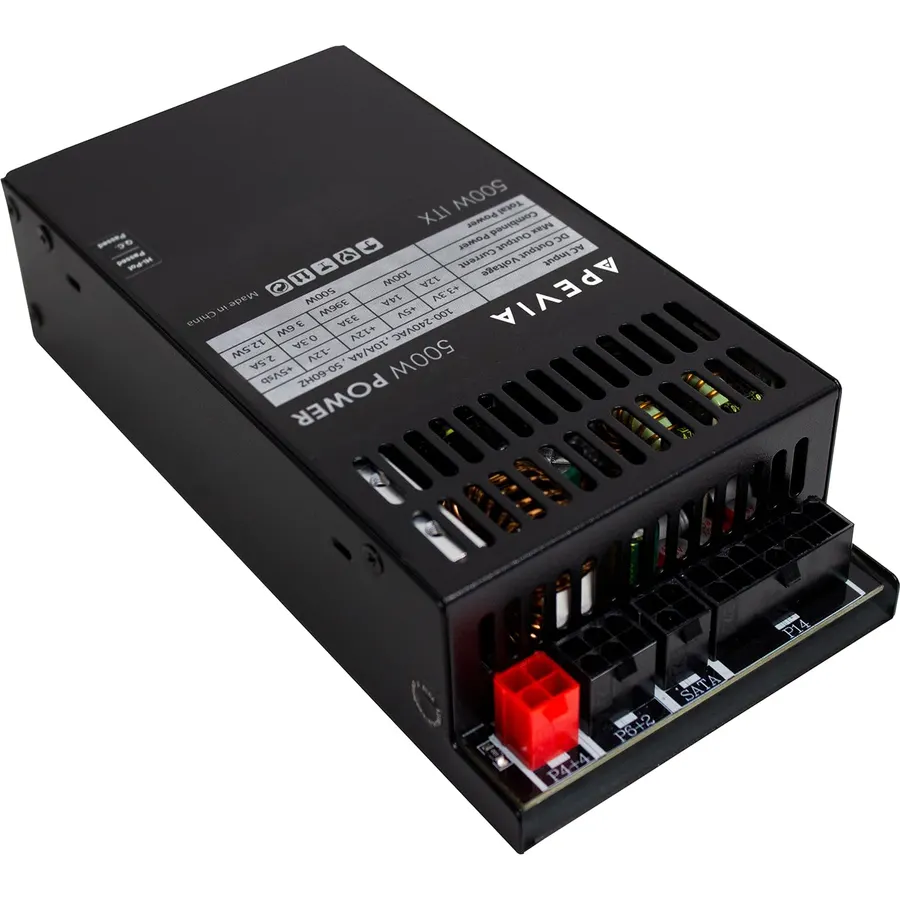 Apevia ITX-PFC500W Fully Modular ITX 500W Power Supply, Active PFC 90-264V