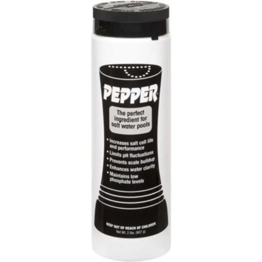 API Pepper - 2lb Salt Water Pool Chemical Maintenance Balancer - White Granular - Prevents Scale, Corrosion, Maintains Low Phosphate Levels