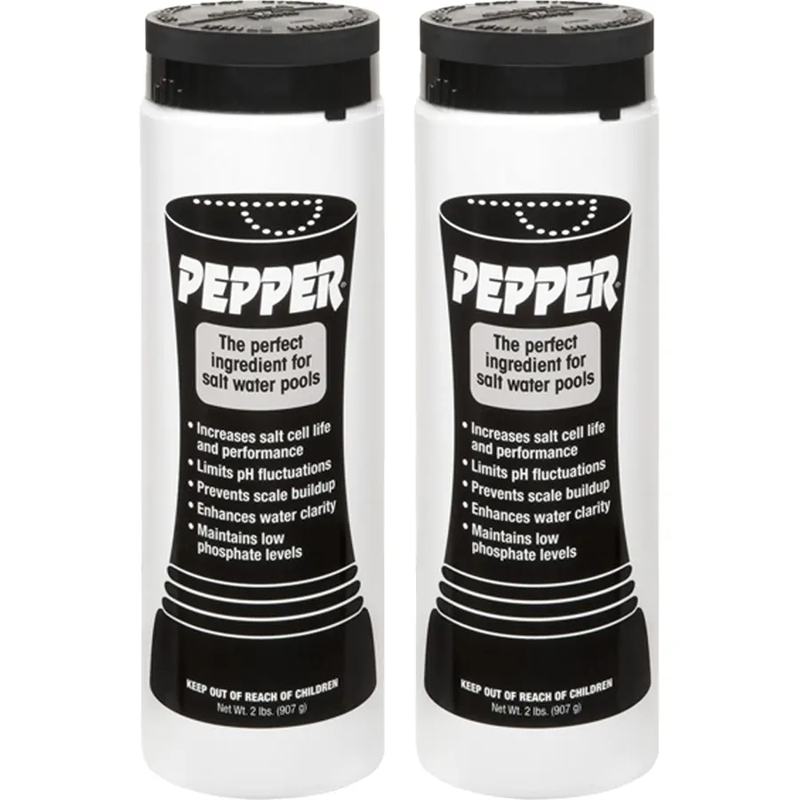 API Water Pepper Salt Water Swimming Pool Maintenance Chemical Balancer for Low Phosphate and pH Level, 2 Pounds (2 Pack)(2 x PEP2)