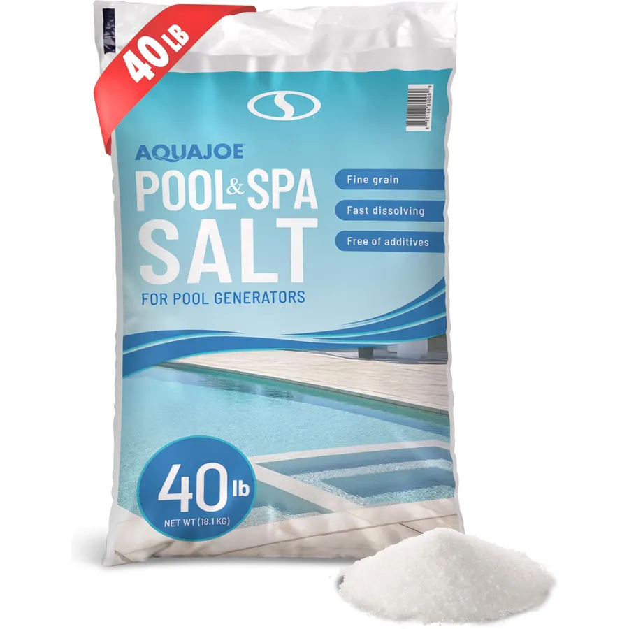 Aqua Joe Pool Salt & Spa Salt for Chlorine Generators, 40 Pound Bag,AJ-PS40