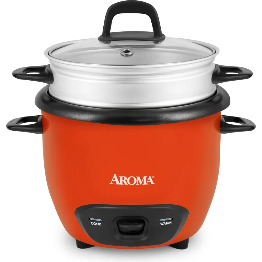 AROMA® 3-Cup (UnCooked) / 1.5Qt / 6-Cup Cooked Rice & Grain Cooker (ARC-743-1NGOR)
