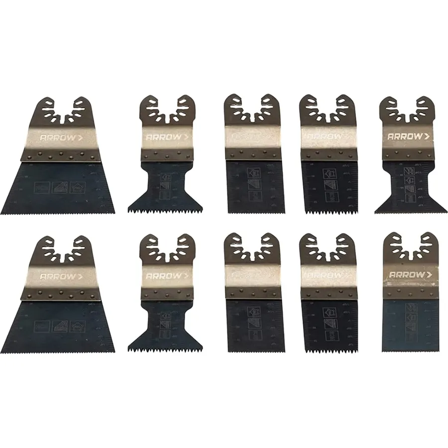 Arrow 10-Piece Oscillating Multi-tool Blade Kit