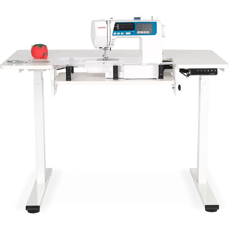 Arrow Eleanor Adjustable Sewing & Serger Machine Table with Storage