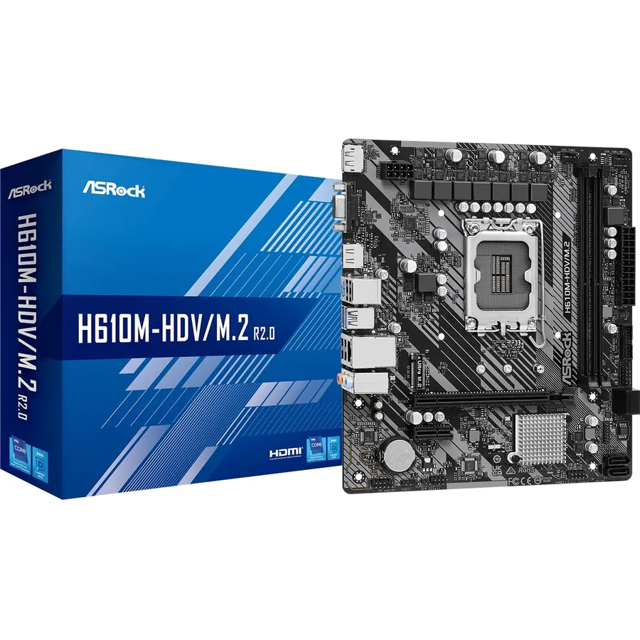 ASRock H610M/AC Supports 13th Gen & 12th Gen and Next gen Intel® Core™ Processors (LGA1700)