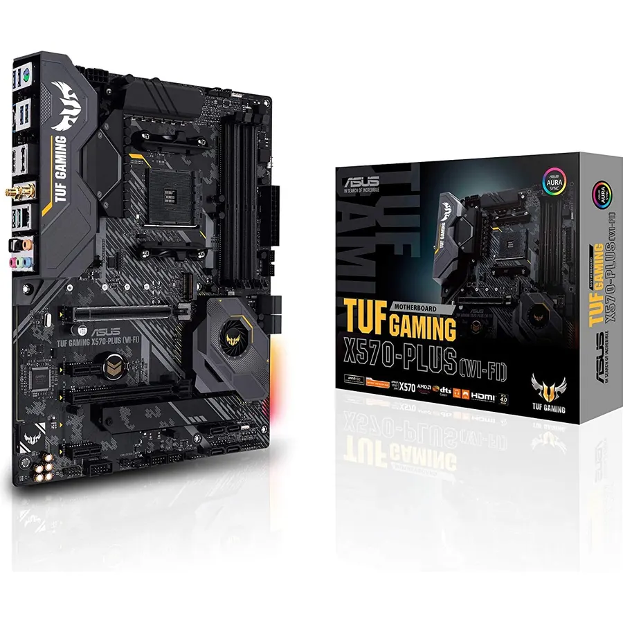 ASUS AM4 TUF Gaming X570-Plus (Wi-Fi) AM4 Zen 3 Ryzen 5000 & 3rd Gen Ryzen ATX Motherboard with PCIe 4.0, Dual M.2, 12+2 with Dr. MOS Power Stage