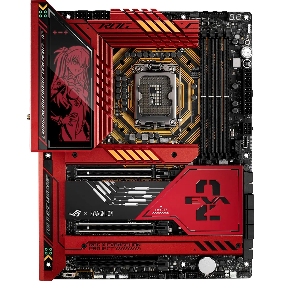 ASUS ROG Maximus Z790 Hero EVA-02 Edition LGA 1700(Intel® 13th &12th Gen) ATX Gaming Motherboard(DDR5, 5X M.2 Slots,PCIe 5.0 x16 with Q-Release,Wi-Fi 6E, 2xThunderbolt 4, USB 20G Type-C Front-Panel)