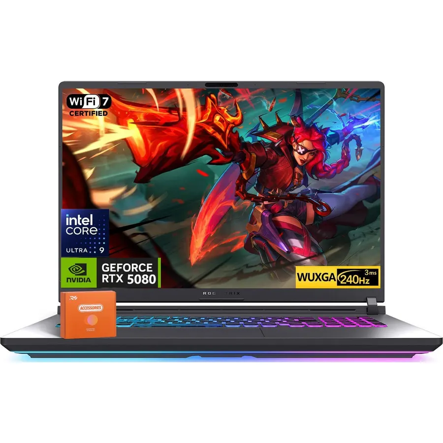 ASUS ROG Strix G18 (2025) Gaming Laptop, NVIDIA RTX 5080 16GB GDDR7, Intel Ultra 9 275HX(Up to 5.4GHz), 18" 240Hz 2.5K Premium Rog Nebula Display, WiFi 7, 64 GB DDR5 RAM, 2 TB SSD, Windows 11 Pro