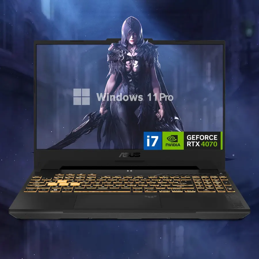ASUS TUF 15.6 i7 RTX 4070 Premium Gaming Laptop, 15.6" FHD 1920 * 1080 144Hz, Intel i7-13620H (Beats Intel i9-12900), NVIDIA GeForce RTX 4070, 64GB DDR5, 2TB SSD, RGB Backlit Keyboard, Windows 11 Pro