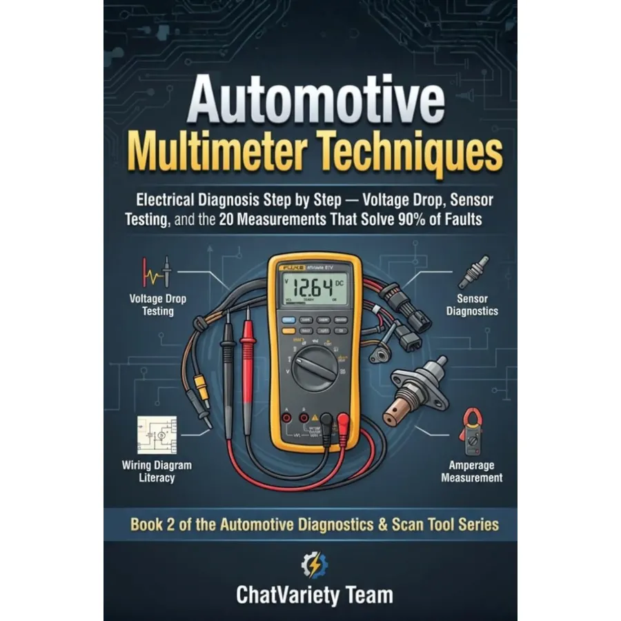 Automotive Multimeter Techniques: Electrical Diagnosis Step by Step - Voltage Drop, Sensor Testing, and the 20 Measurements That Solve 90% of Faults (Automotive Diagnostics & Scan Tool Series)