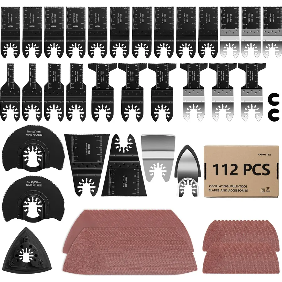 AVID POWER 112 Pcs Oscillating Saw Blades Compatible with Most Brands