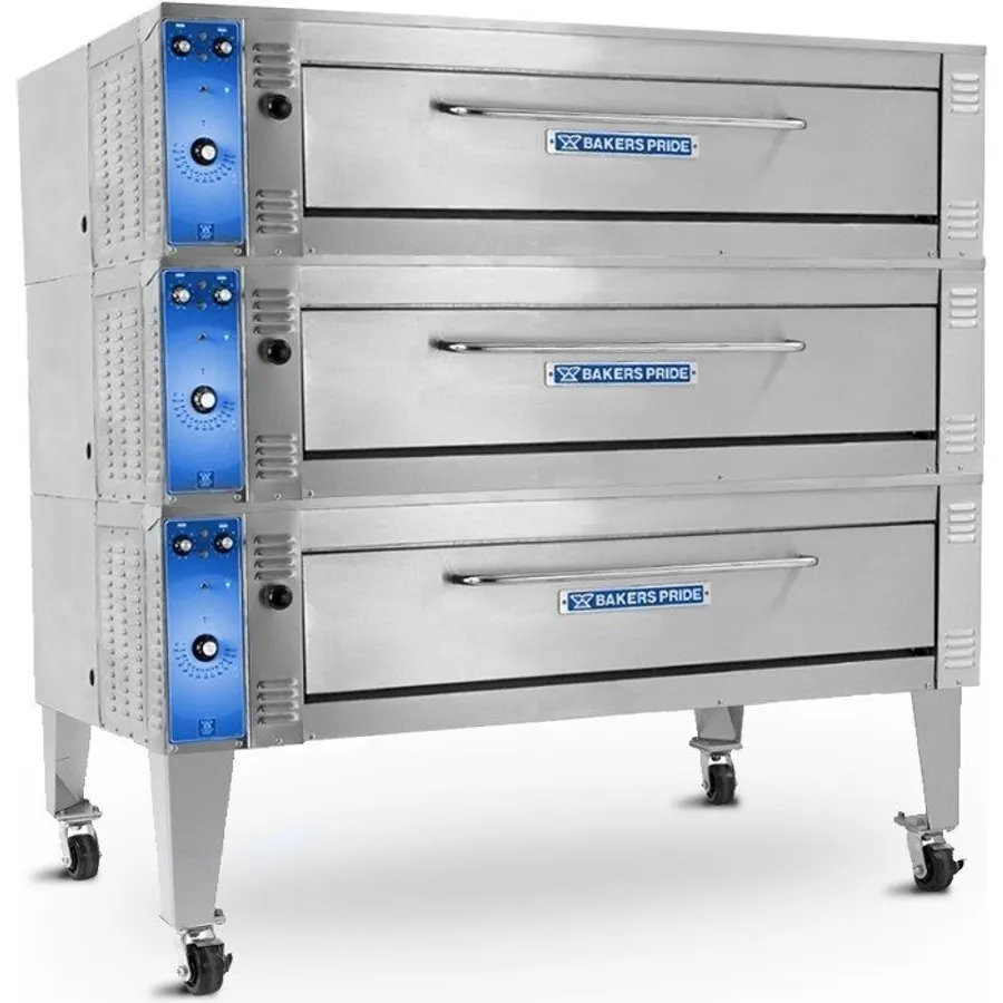 Bakers Pride ER-3-12-5736 Triple Deck Electric Pizza Deck Oven | 208/220-240 Volt, 57" x 36"
