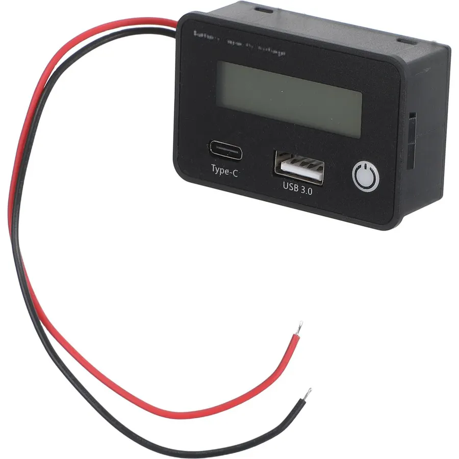 Battery Capacity Tester USB Type-c LCD Display Multi Battery Monitor Meter